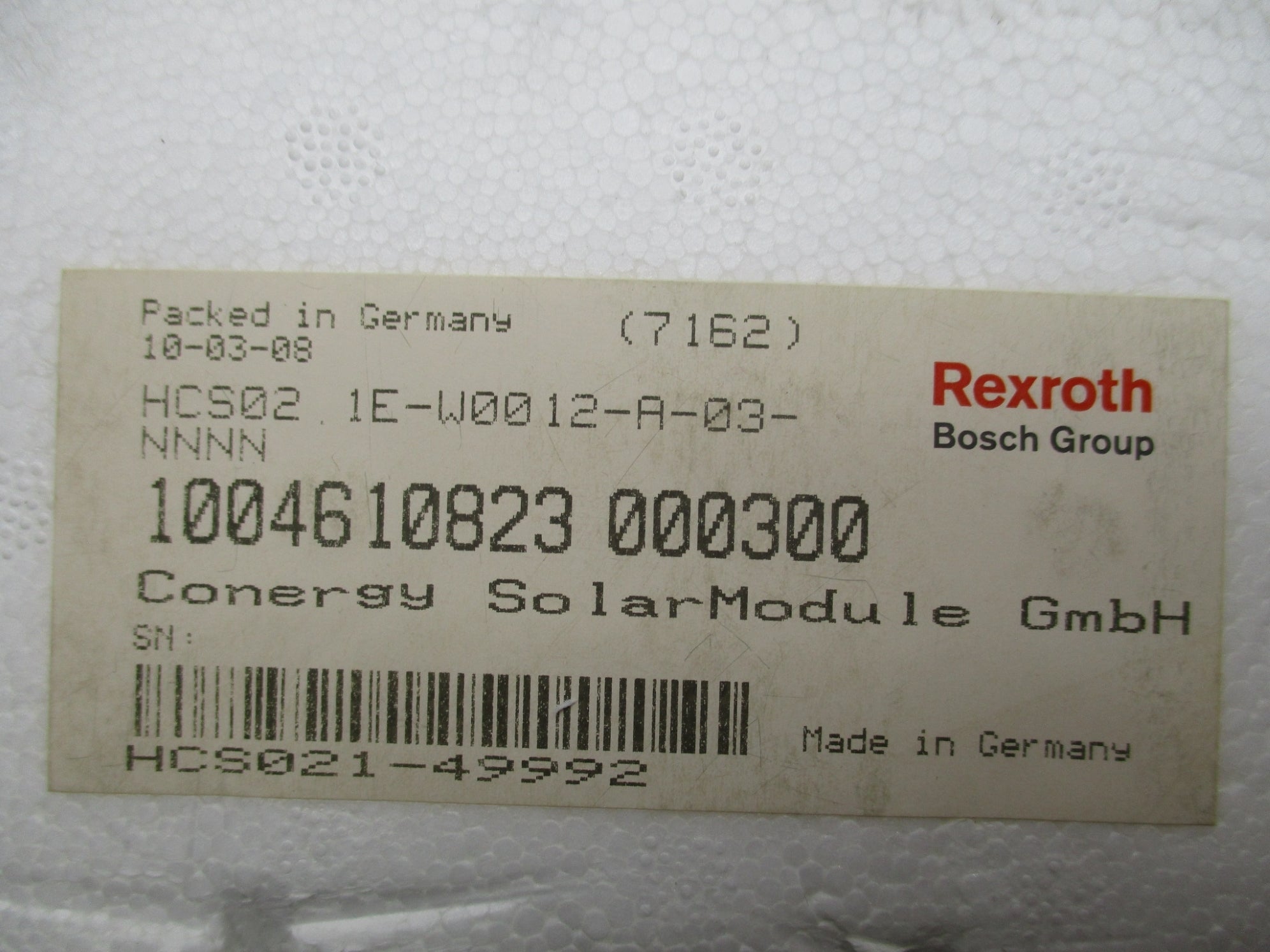 REXROTH R911298371 HCS02.1E-W0012-A-03-NNNN NSMP