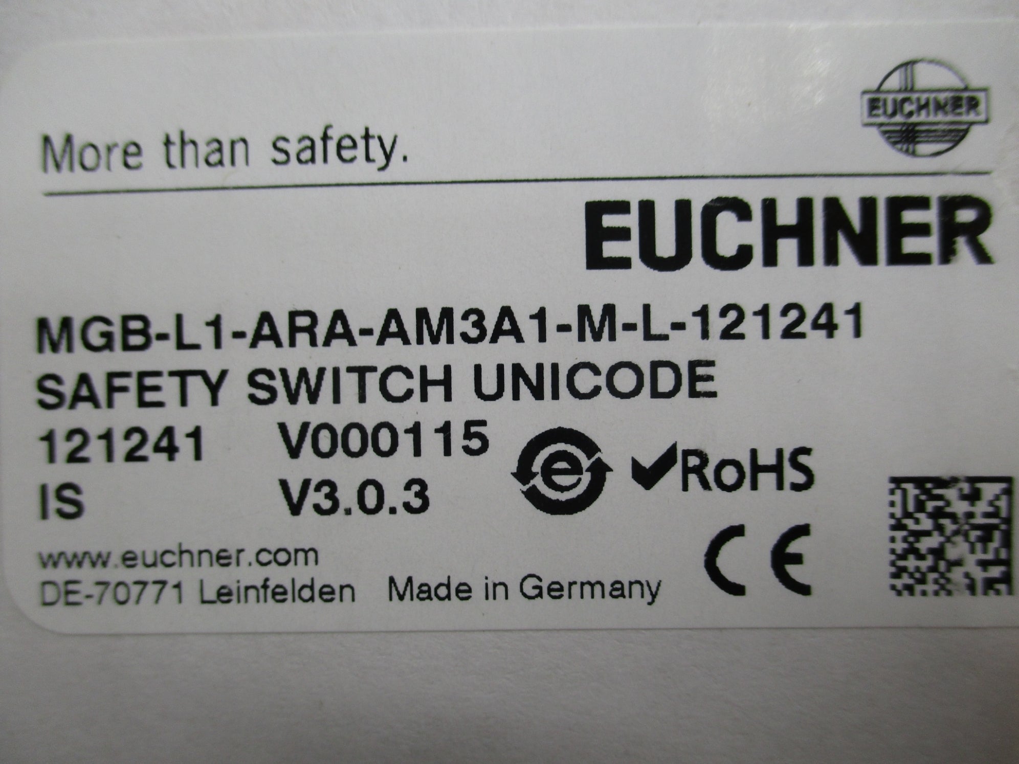 EUCHNER MGB-L1-ARA-AM3A1-M-L-121241 NSMP