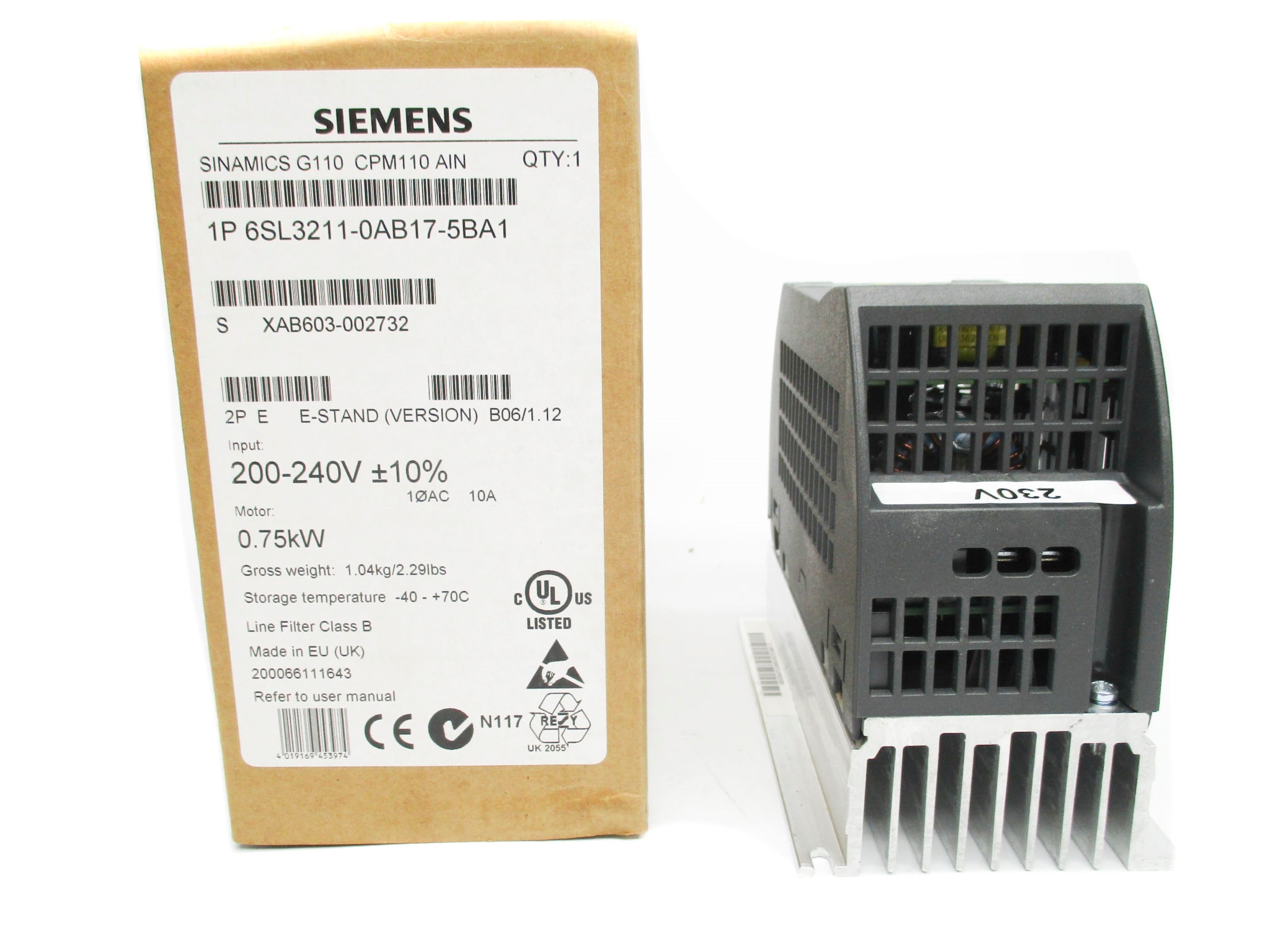 SIEMENS 6SL3211-0AB17-5BA1 NSMP