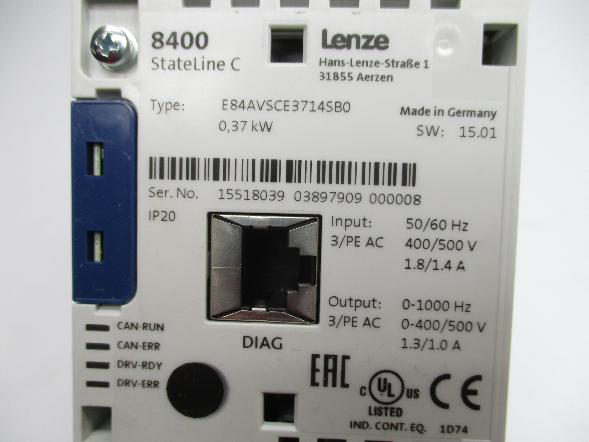 LENZE E84AVSCE3714SB0 UNMP
