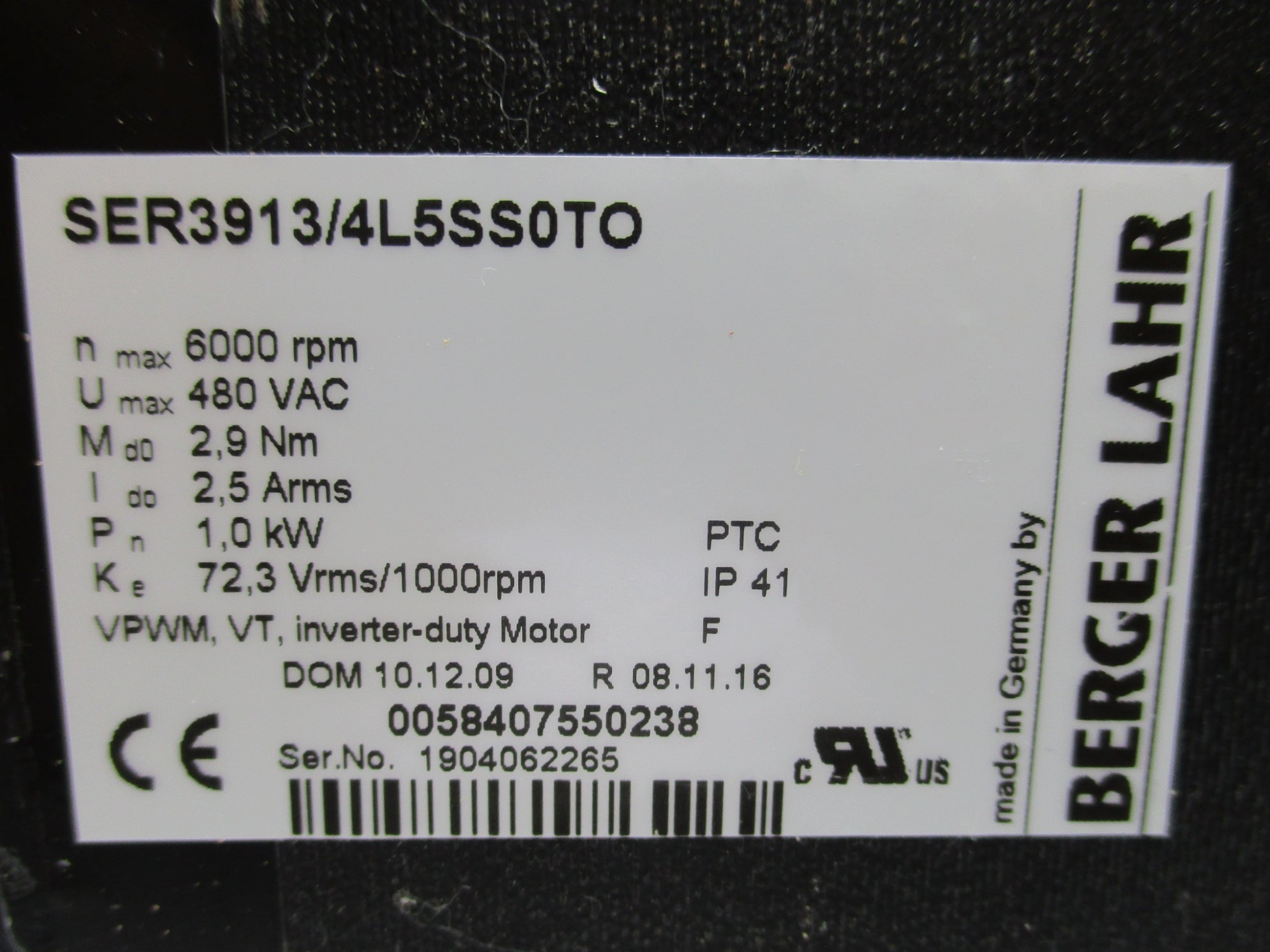 BERGER LAHR SER3913/4L5SS0TO NSMP