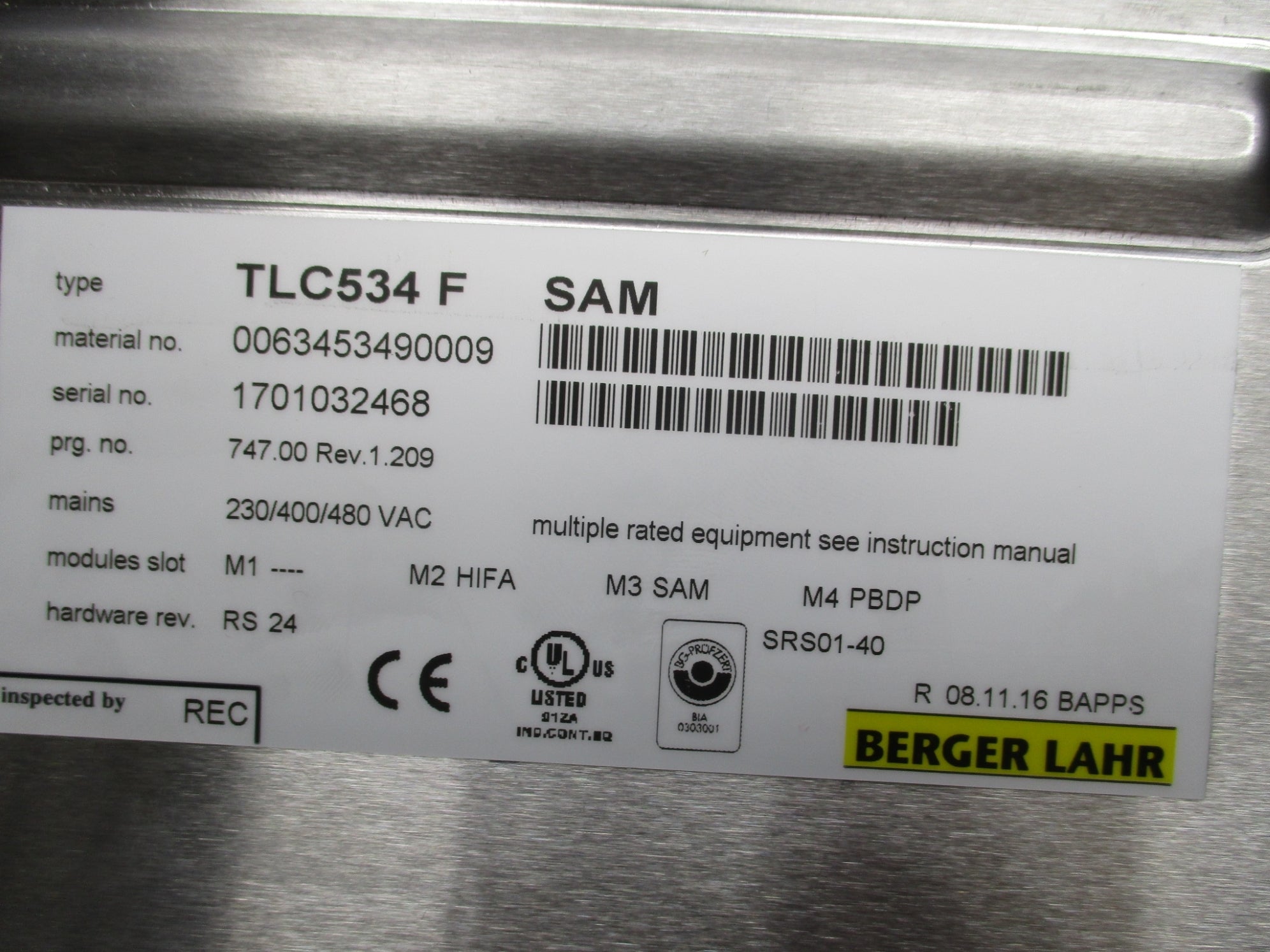 BERGER LAHR TLC534F UNMP