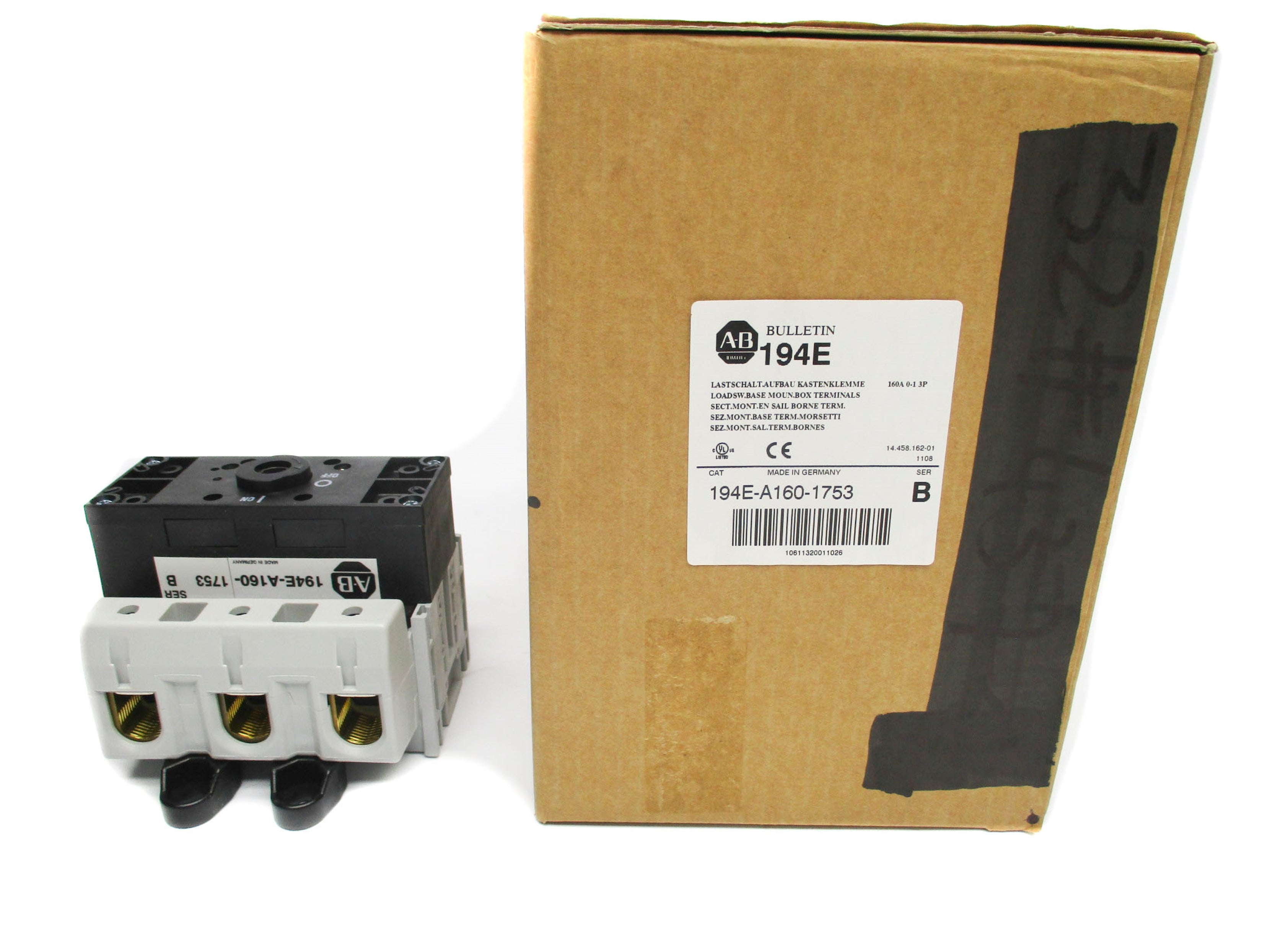 ALLEN BRADLEY 194E-A160-1753 SER. B (BR/WH) NSMP