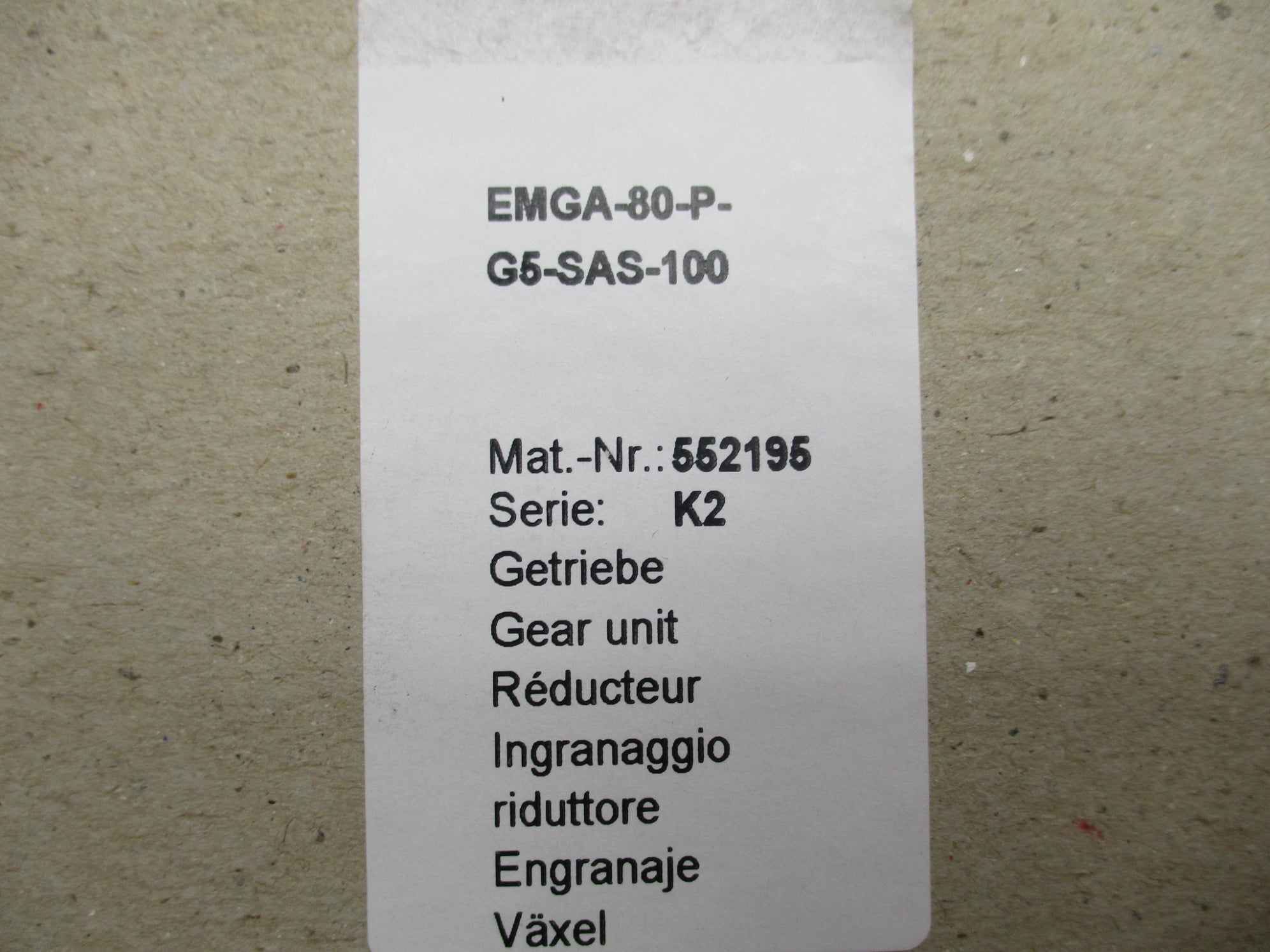 FESTO EMGA-80-P-G5-SAS-100 552195 NSFS