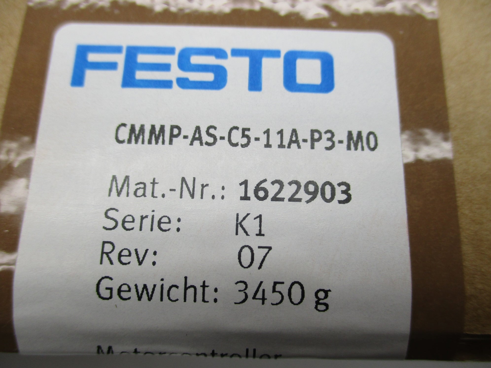 FESTO CMMP-AS-C5-11A-P3-M0 1622903 NSFS