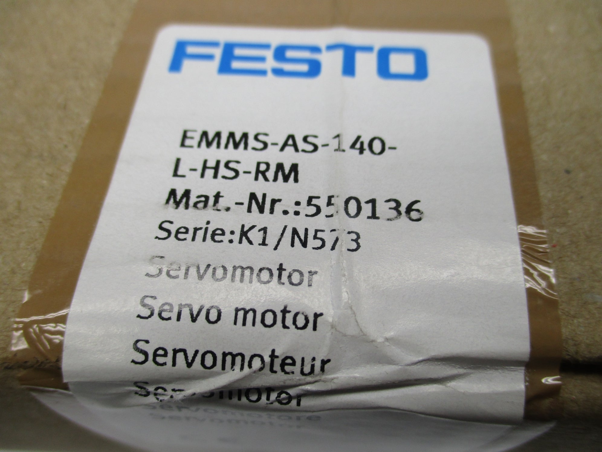 FESTO EMMS-AS-140-L-HS-RM 550136 NSFS