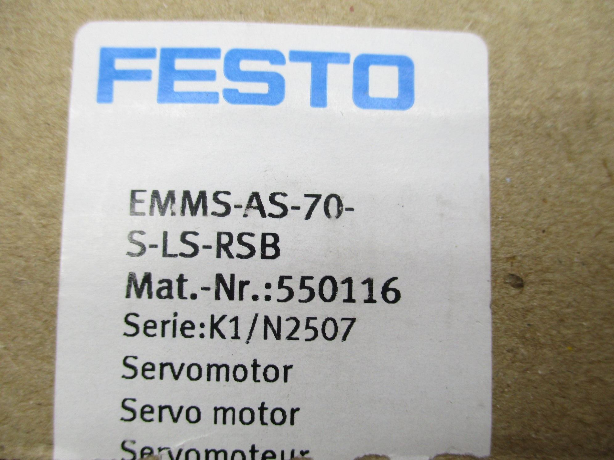 FESTO EMMS-AS-70-S-LS-RSB 550116 NSMP
