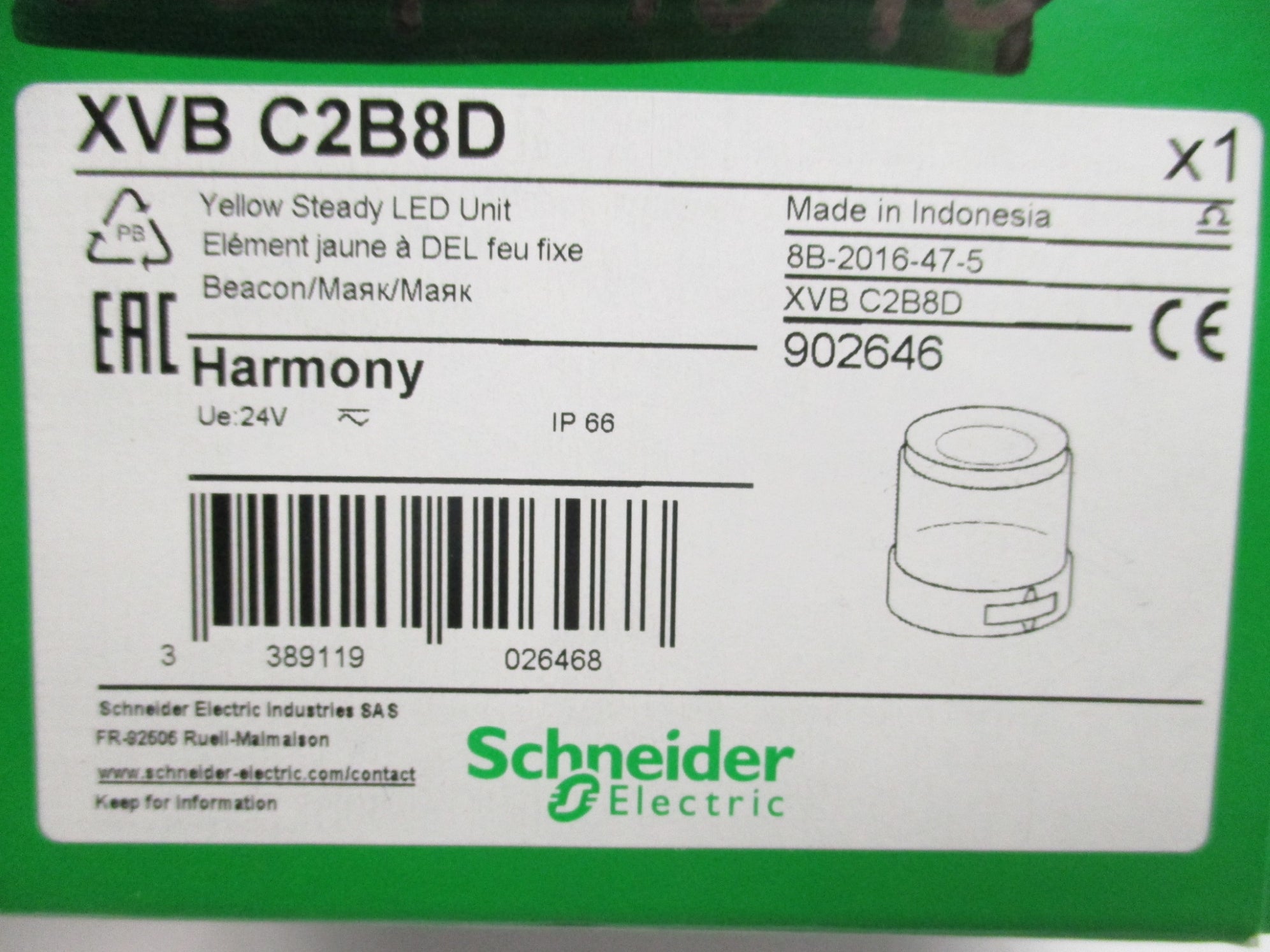 SCHNEIDER ELECTRIC XVBC2B8D NSMP