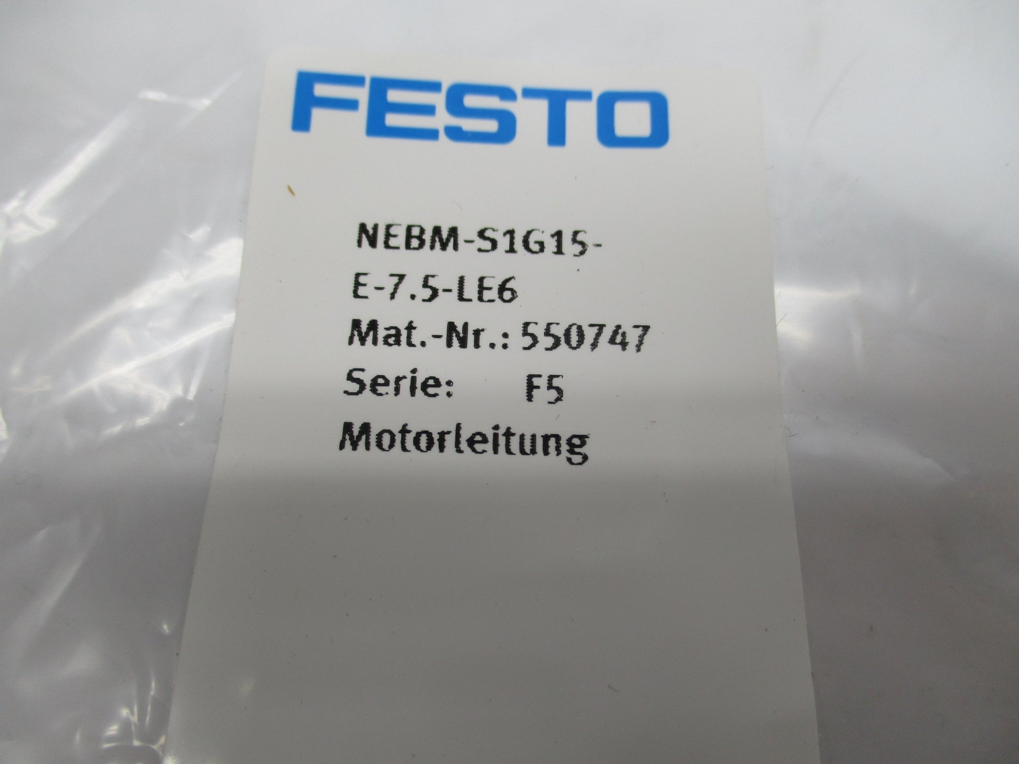 FESTO NEBM-S1G15-E-7.5-LE6 550747 NSNP