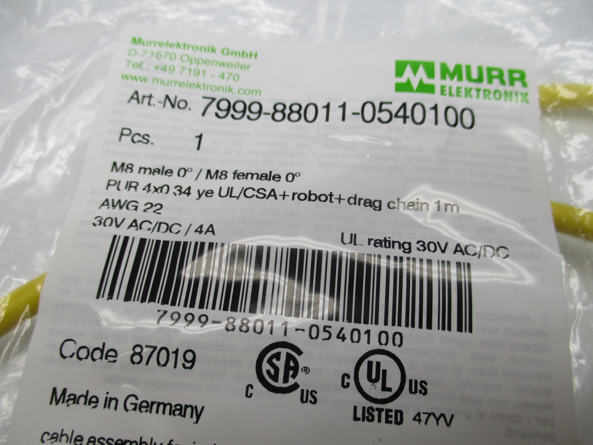 MURR ELEKTRONIK 7999-88011-0540100 NSMP