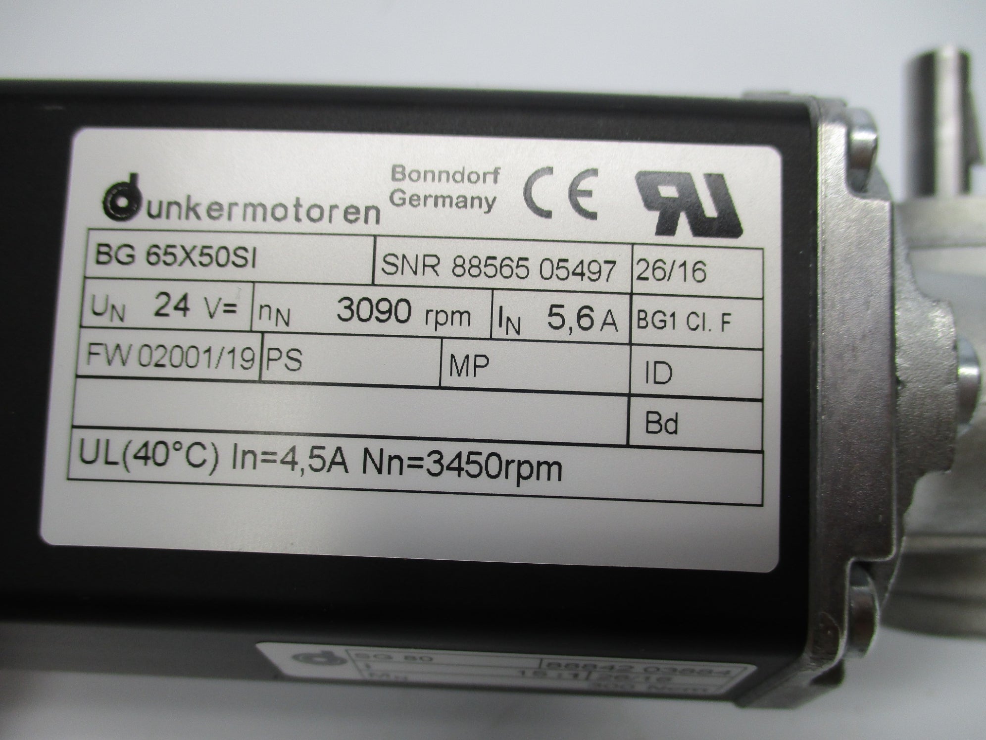 OUNKERMOTOREN BG65X50SI NSNP