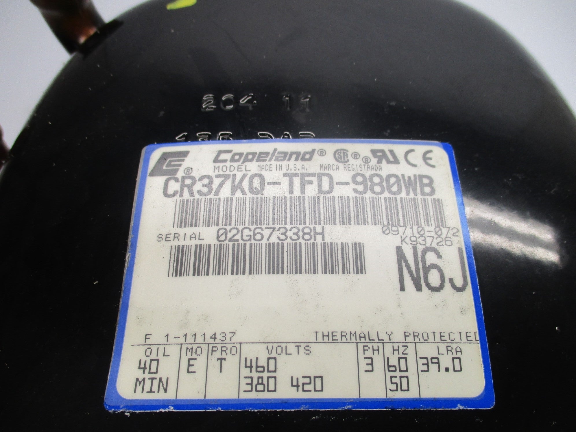 COPELAND CR37KQ-TFD-980WB NSMP