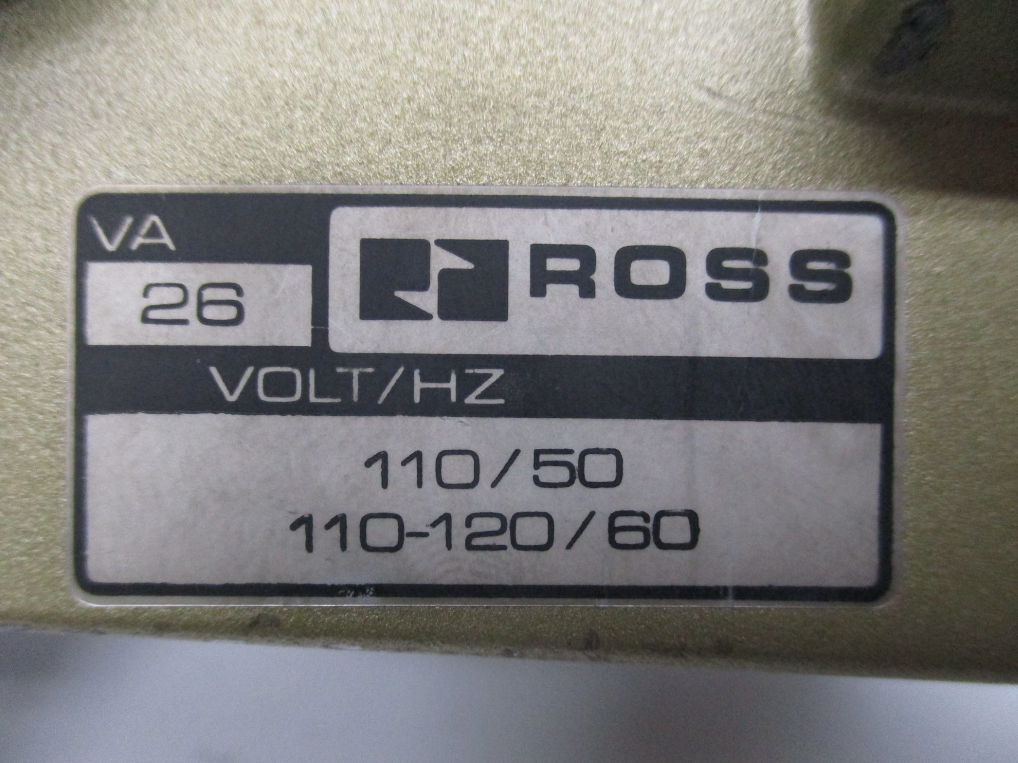 ROSS 2776B3001 110V/50HZ-120V/60HZ 1-10BAR UNMP