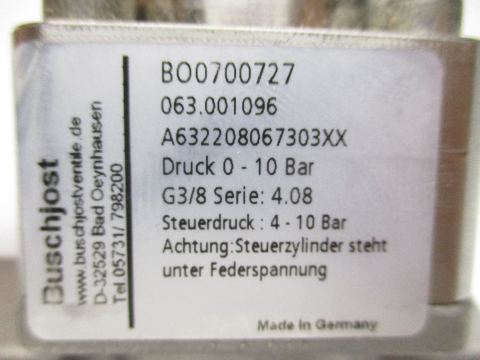 BUSCHJOST 063.001096 4-10BAR NSMP