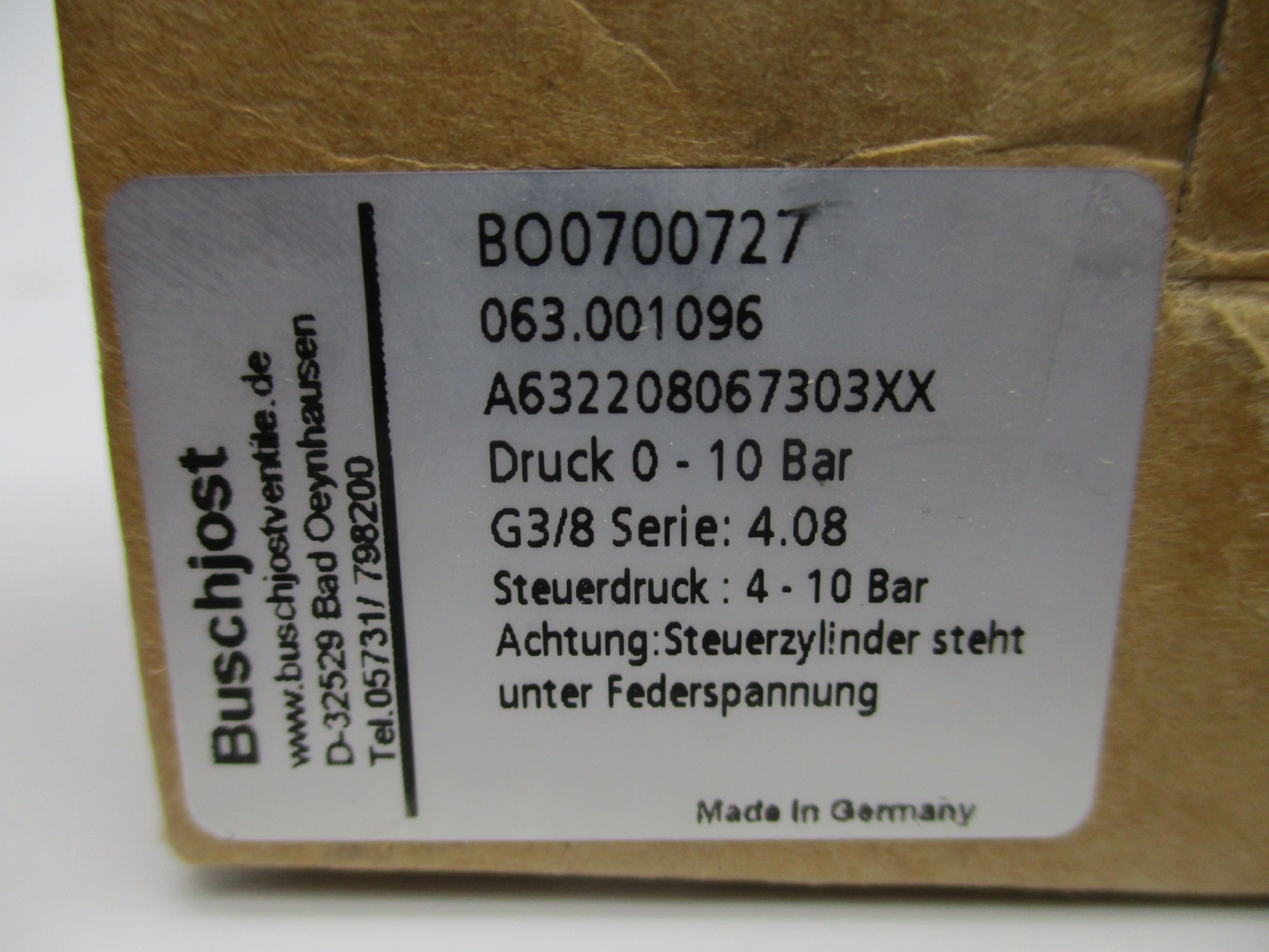 BUSCHJOST 063.001096 4-10BAR NSMP
