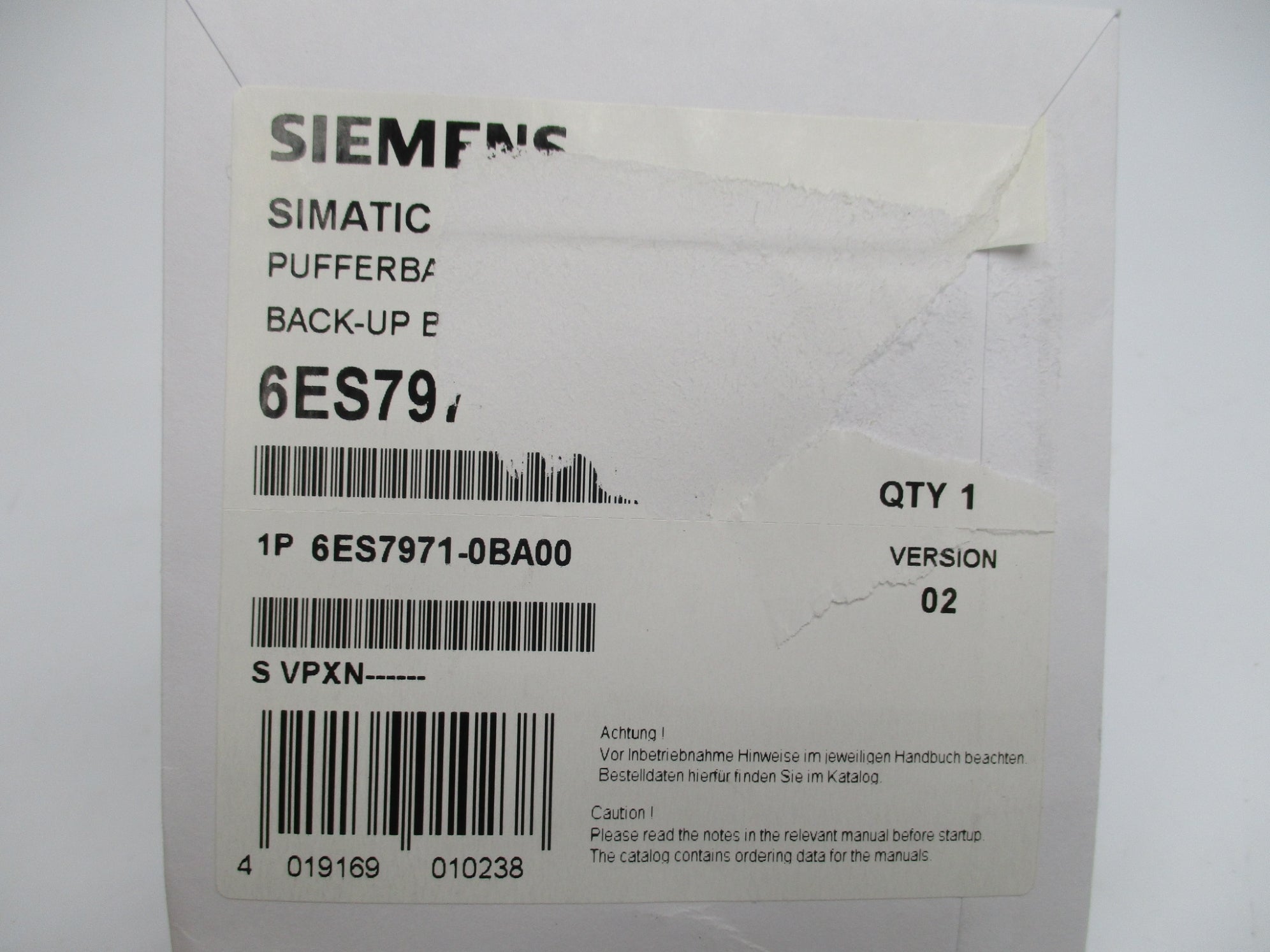 SIEMENS 6ES7971-0BA00 NSFS