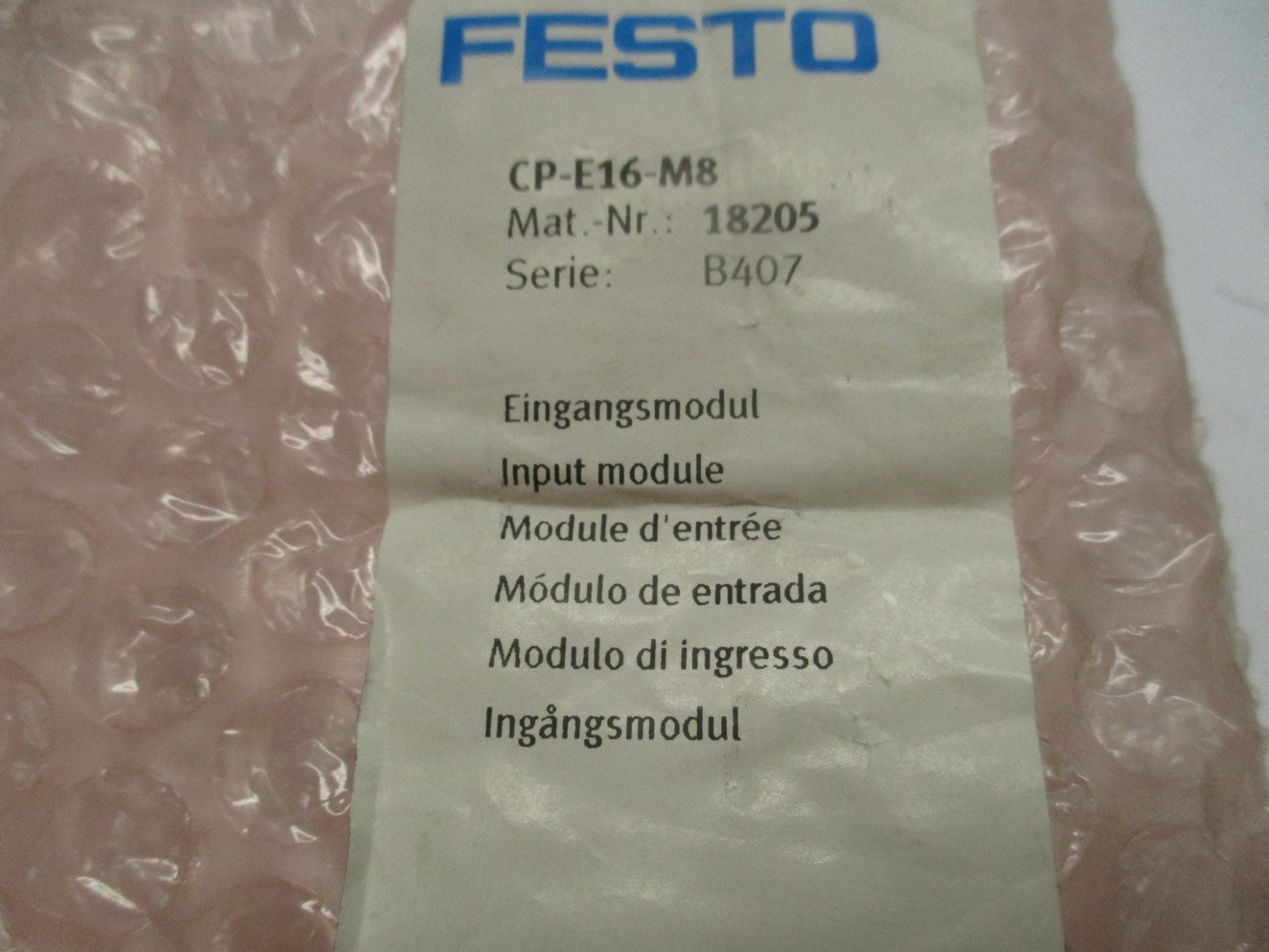 FESTO CP-E16-M8 18205 NSMP