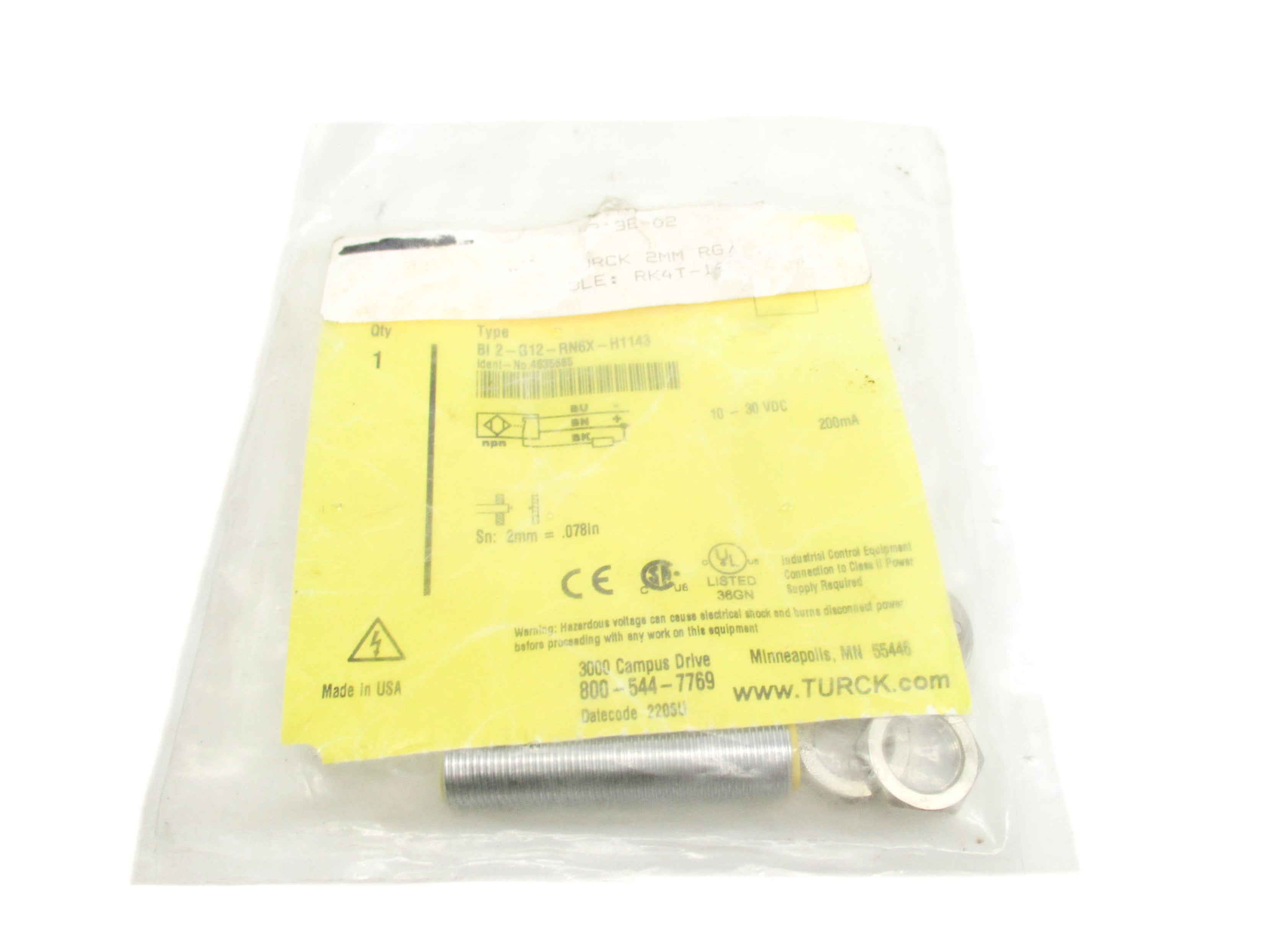 TURCK BI2-G12-RN6X-H1143 NSMP