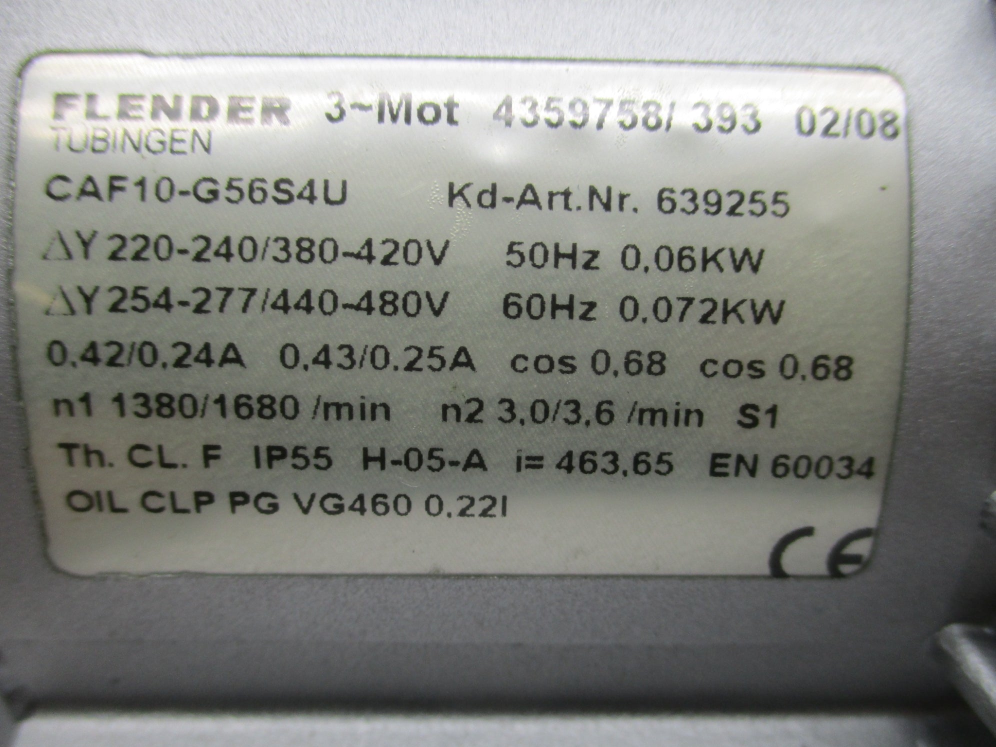 FLENDER CAF10-G56S4U UNMP