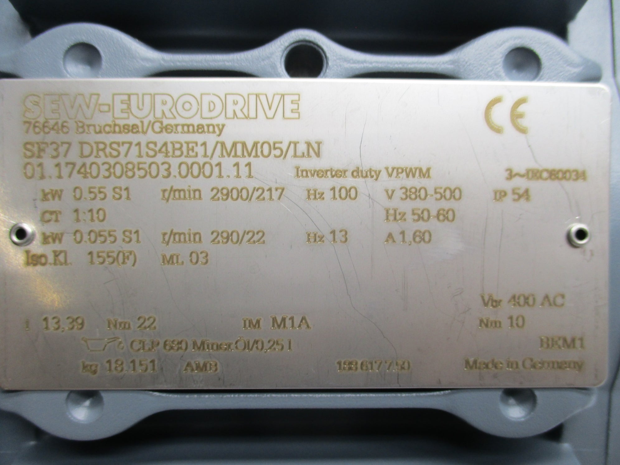 SEW-EURODRIVE SF37DRS71S4BE1/MM05/LN NSNP