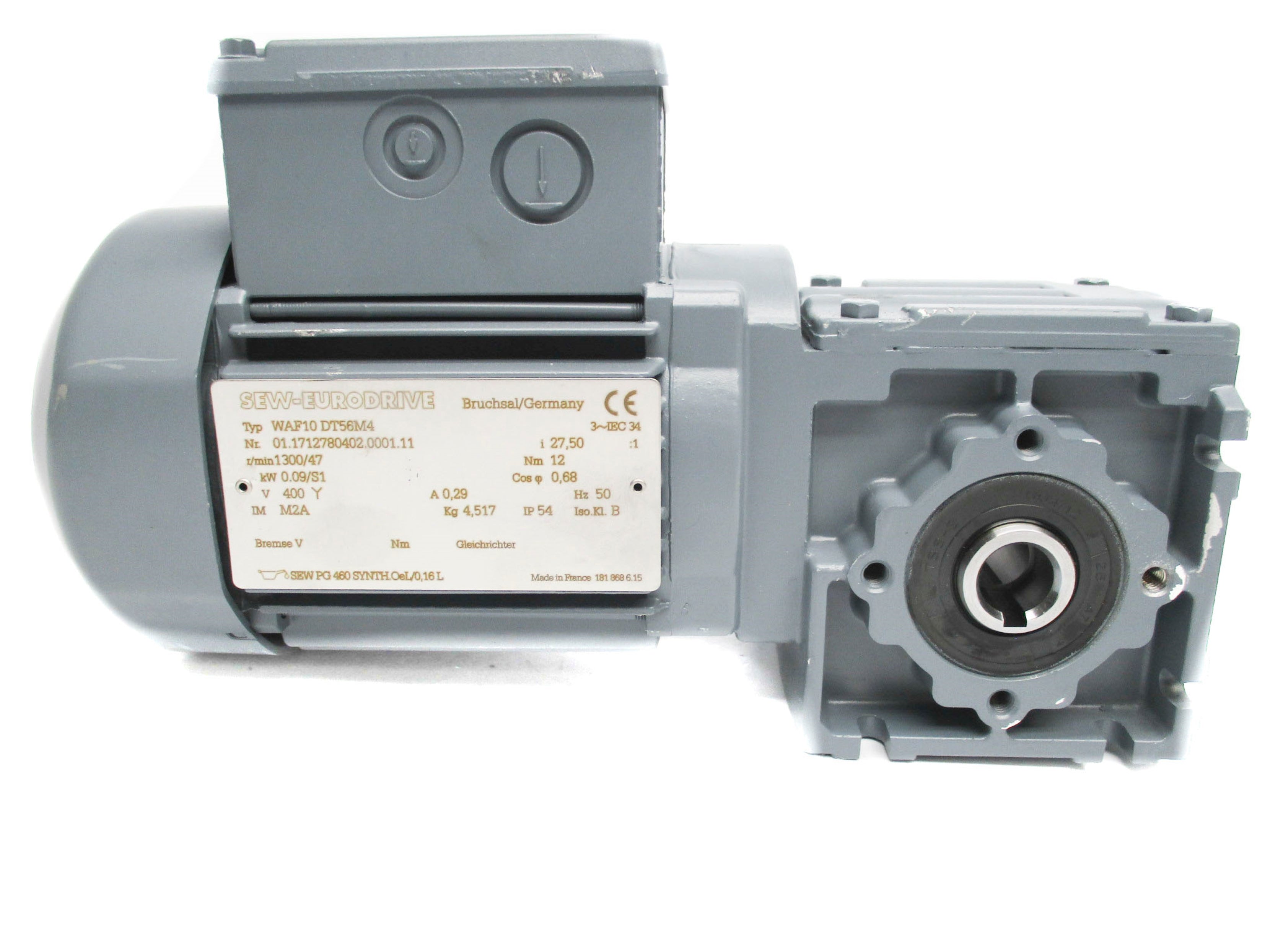 SEW-EURODRIVE WAF10DT56M4 (1300/47RPM) (AS PICTURED)  NSNP