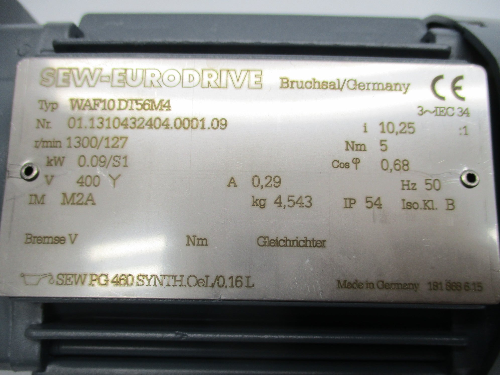 SEW-EURODRIVE WAF10DT56M4 (1300/127) NSNP