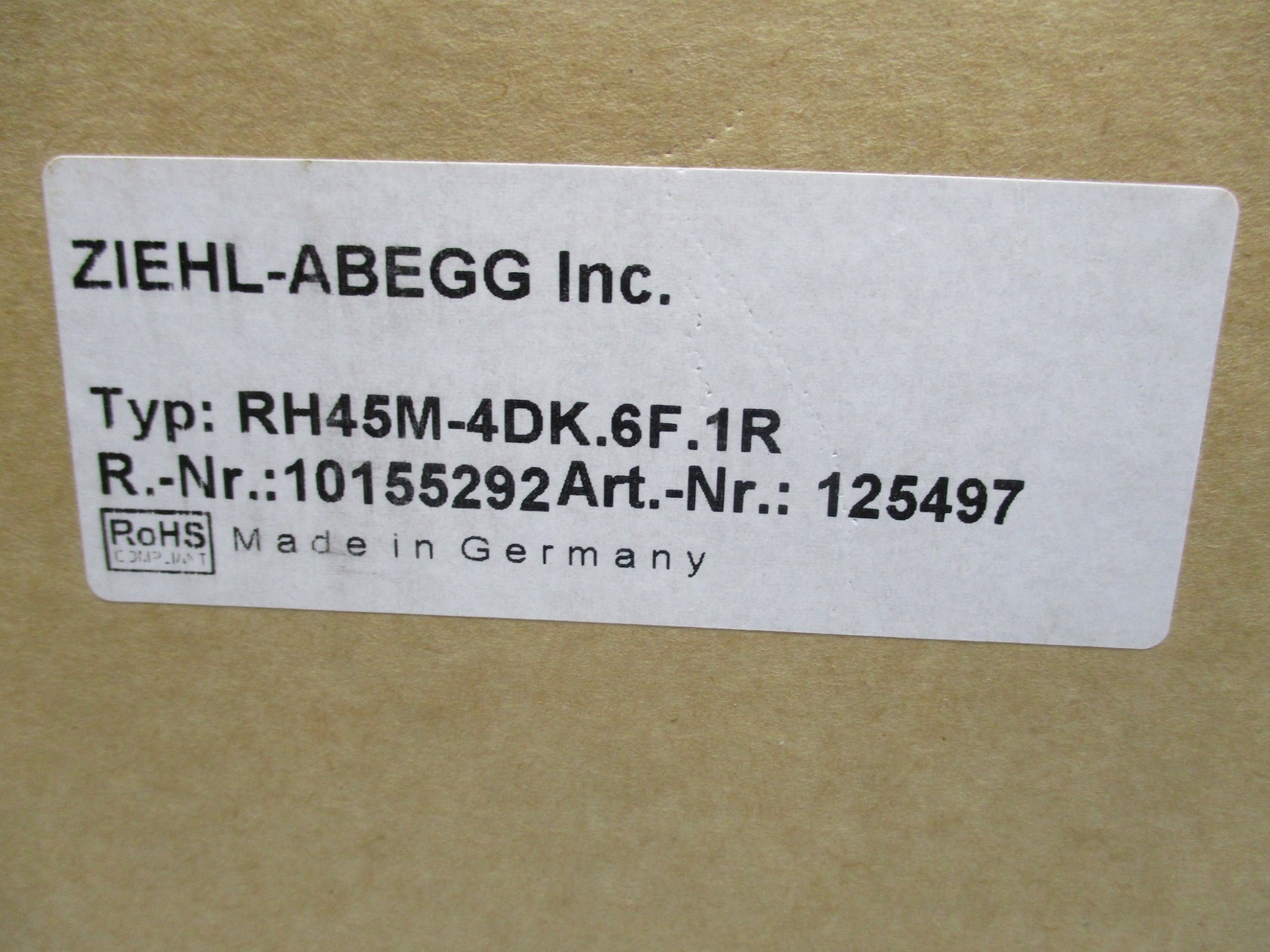 ZIEHL-ABEGG RH45M-4DK.6F.1R NSFS