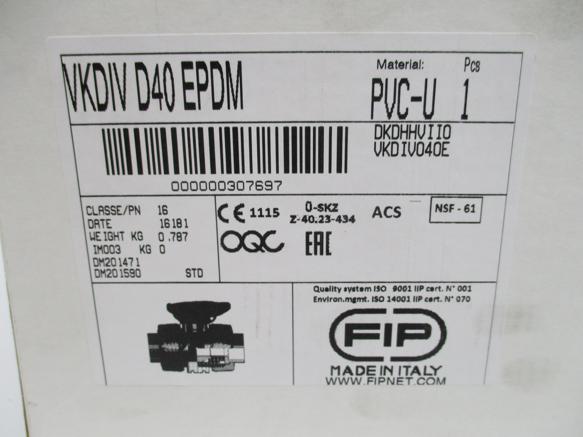 FIP VKDIVD40EPDM NSMP