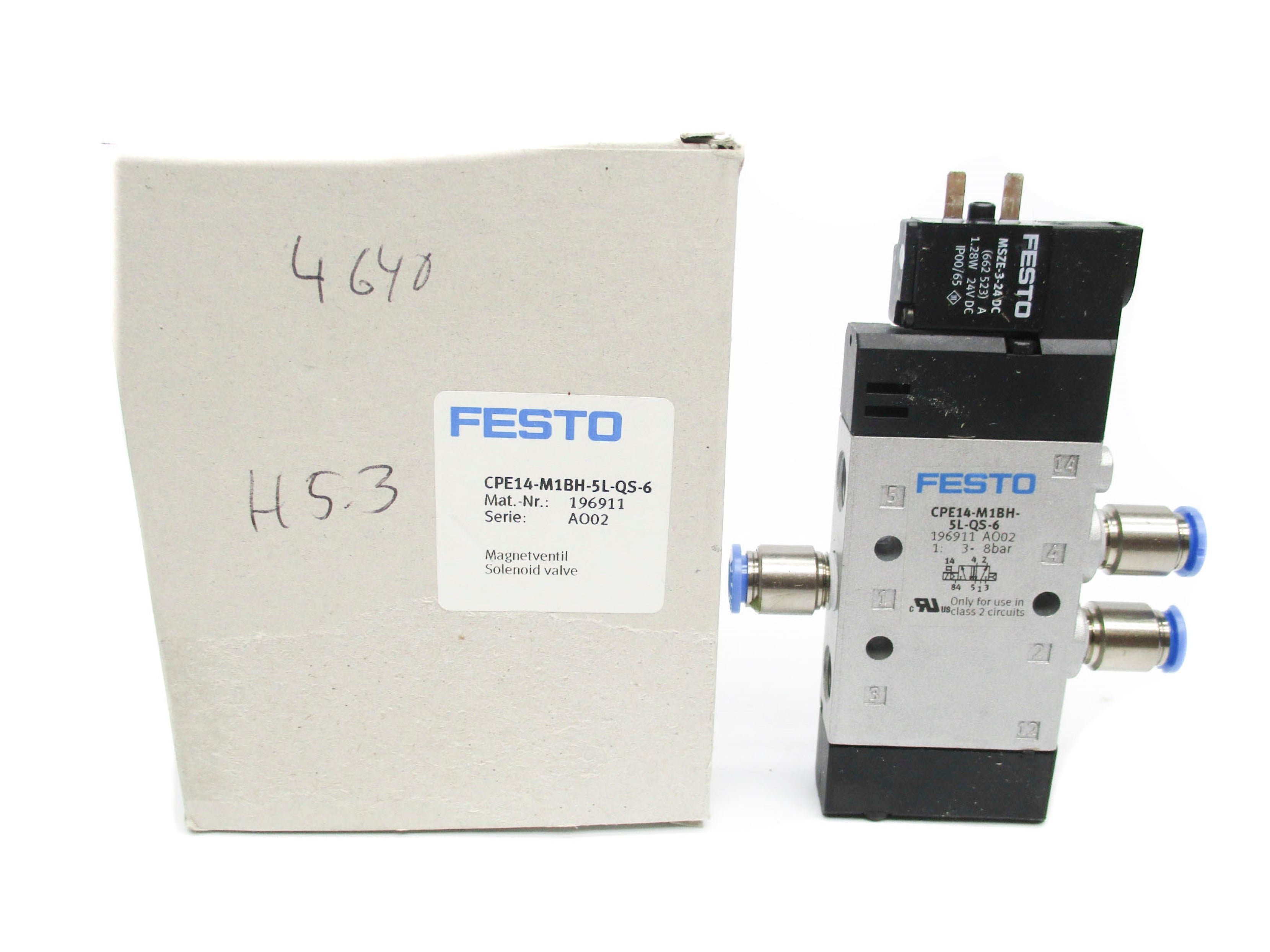 FESTO CPE14-M1BH-5L-QS-6 196911 24VDC 3-8BAR NSMP