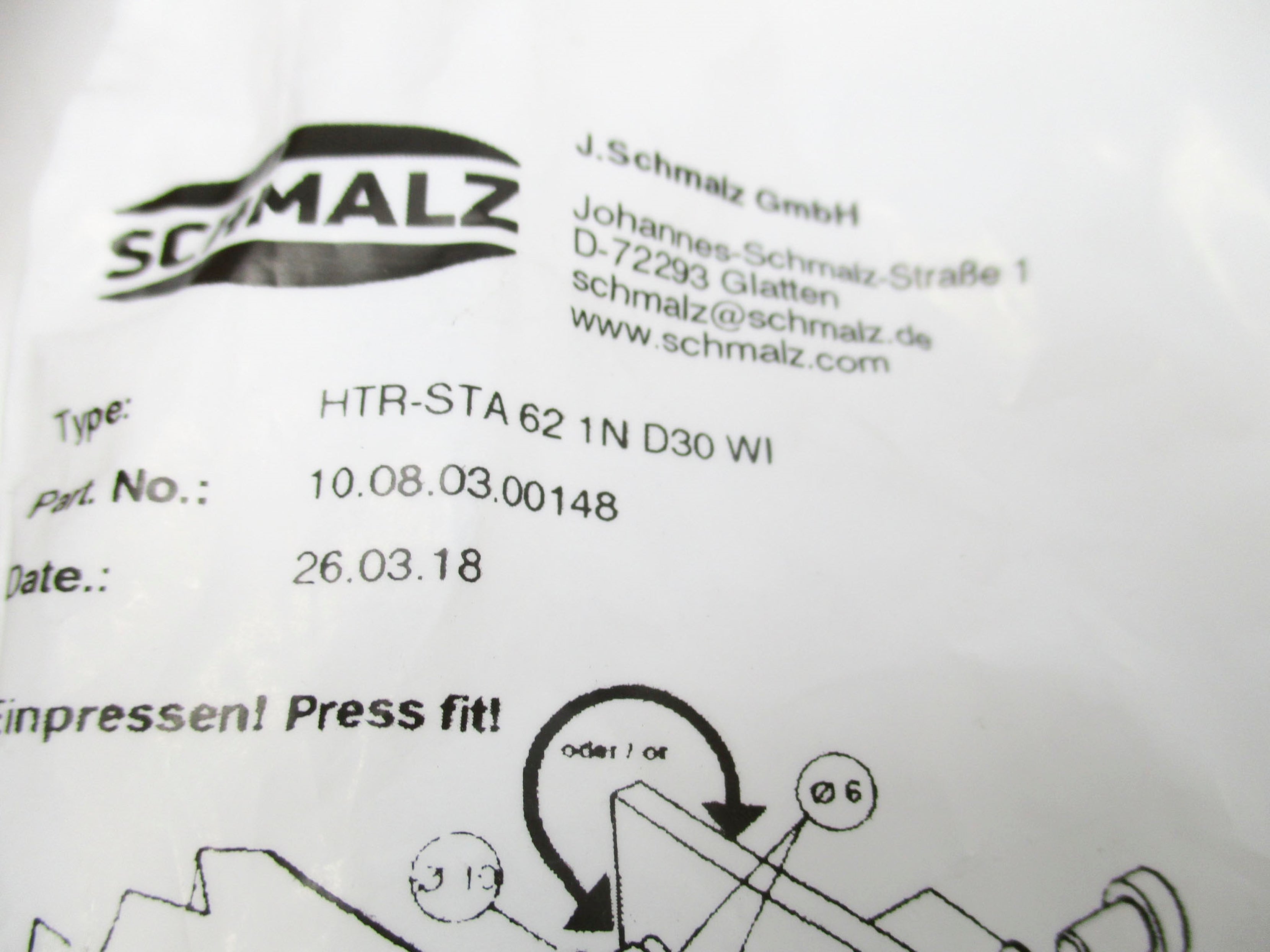 SCHMALZ HTR-STA621ND30WI 10.08.03.00148 NSMP