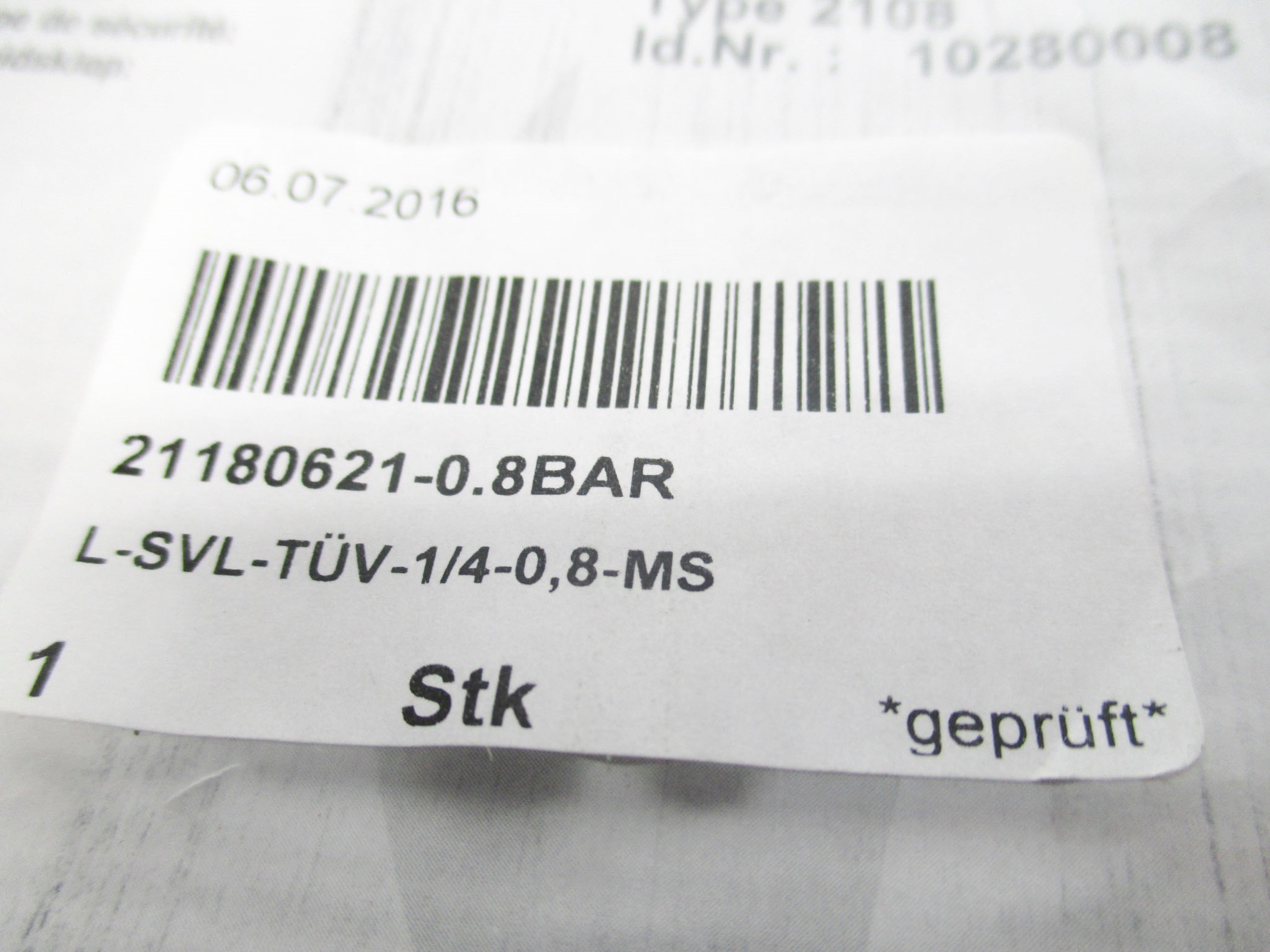 LORCH L-SVL-TUV-1/4-0,8-MS .73-.8BAR NSMP