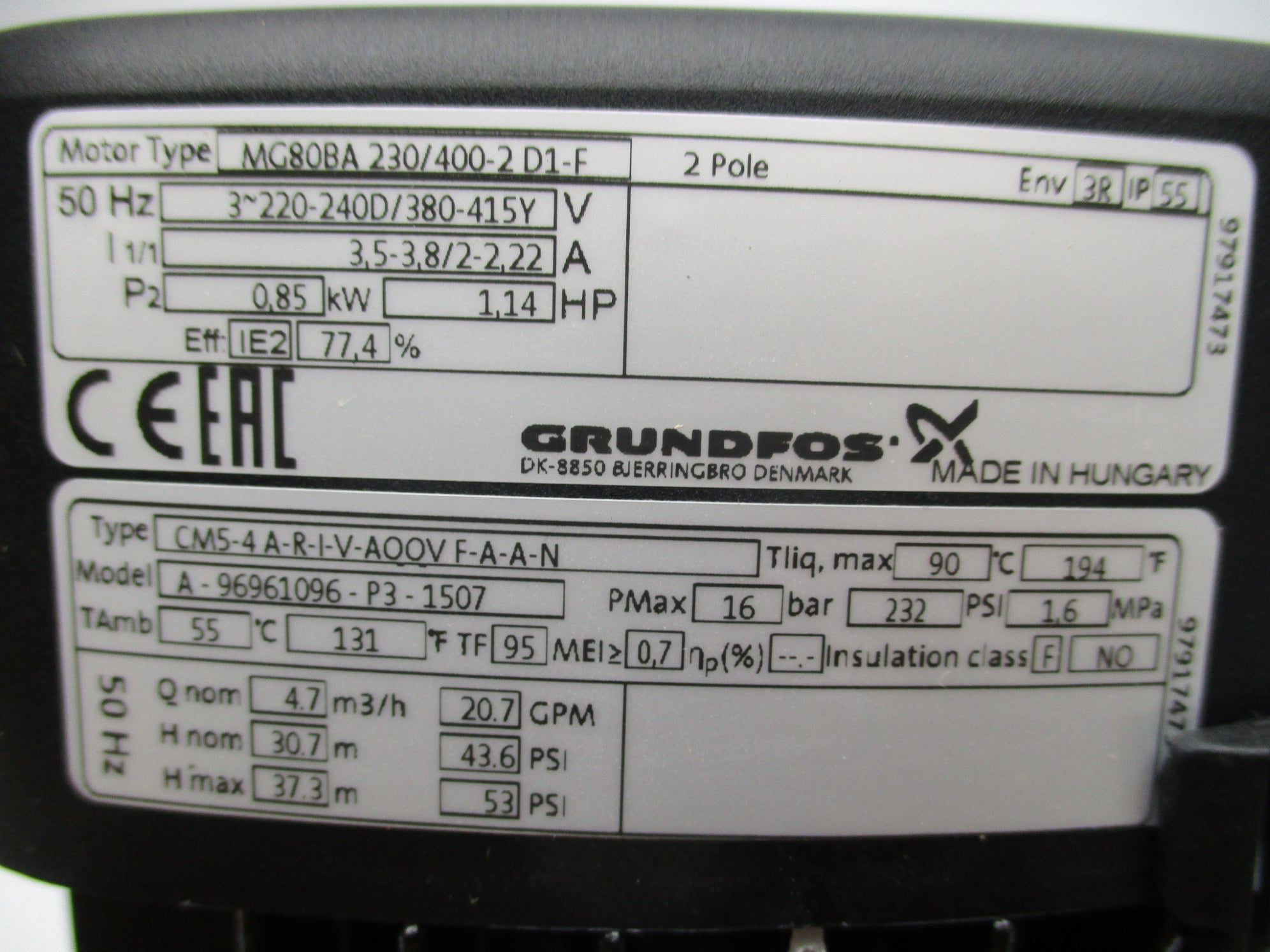 GRUNDFOS 96961096 NSMP