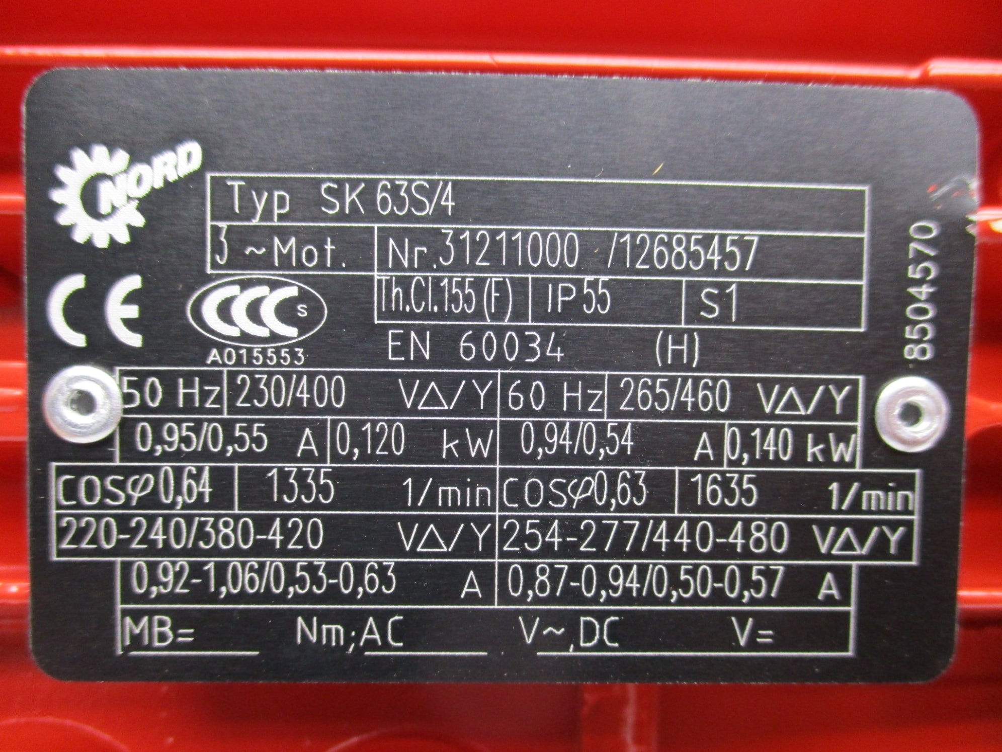 NORD SK63S/4 12F-63S/4 NSNP