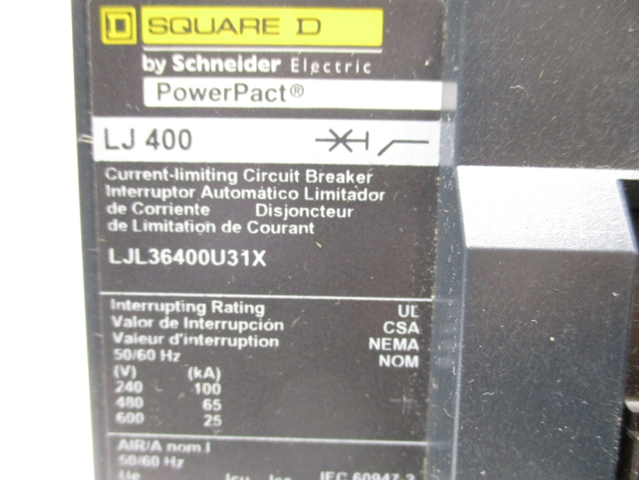 SQUARE D LJL36400U31X 400A 600V NSNP