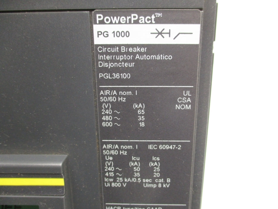SQUARE D PGL36100 600V 1000A NSNP