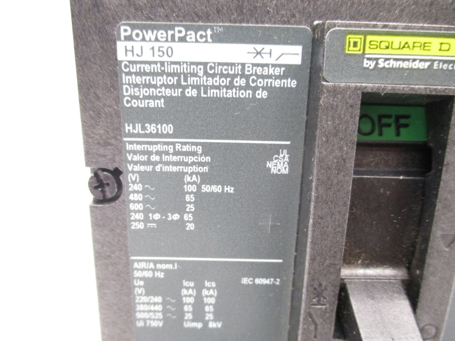 SQUARE D HJL36100 100A 600V NSNP