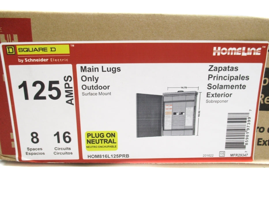 SQUARE D HOM816L125PRB NSFS