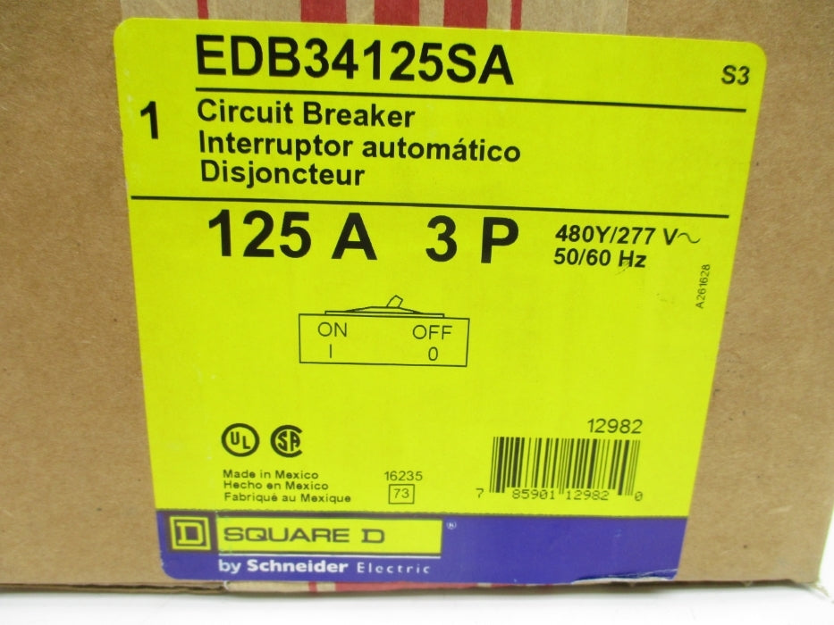 SQUARE D EDB34125SA 125A 277V NSFS