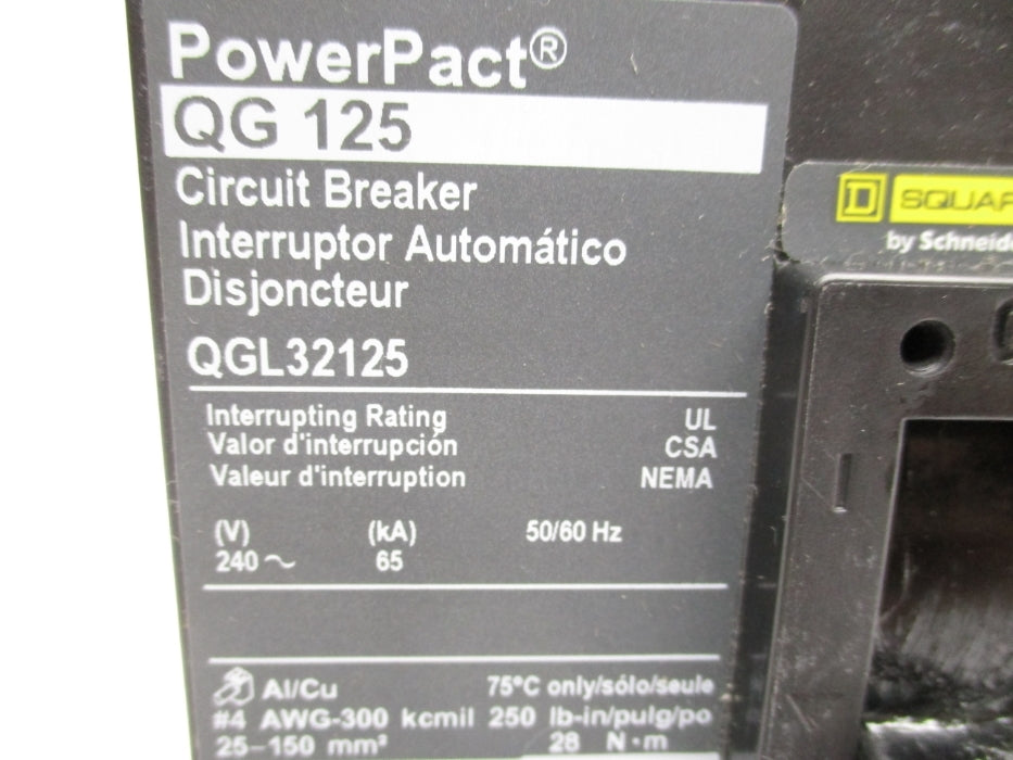 SQUARE D QGL32125 240V 125A NSMP