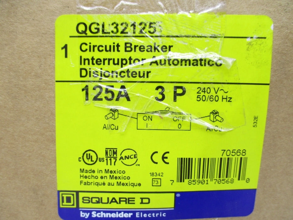 SQUARE D QGL32125 240V 125A NSMP