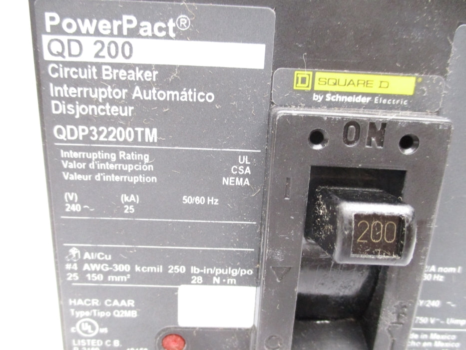 SQUARE D QDP32200TM 240V 200A (AS PICTURED) NSMP