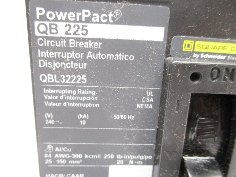 SQUARE D QBL32225 225A 240V NSMP
