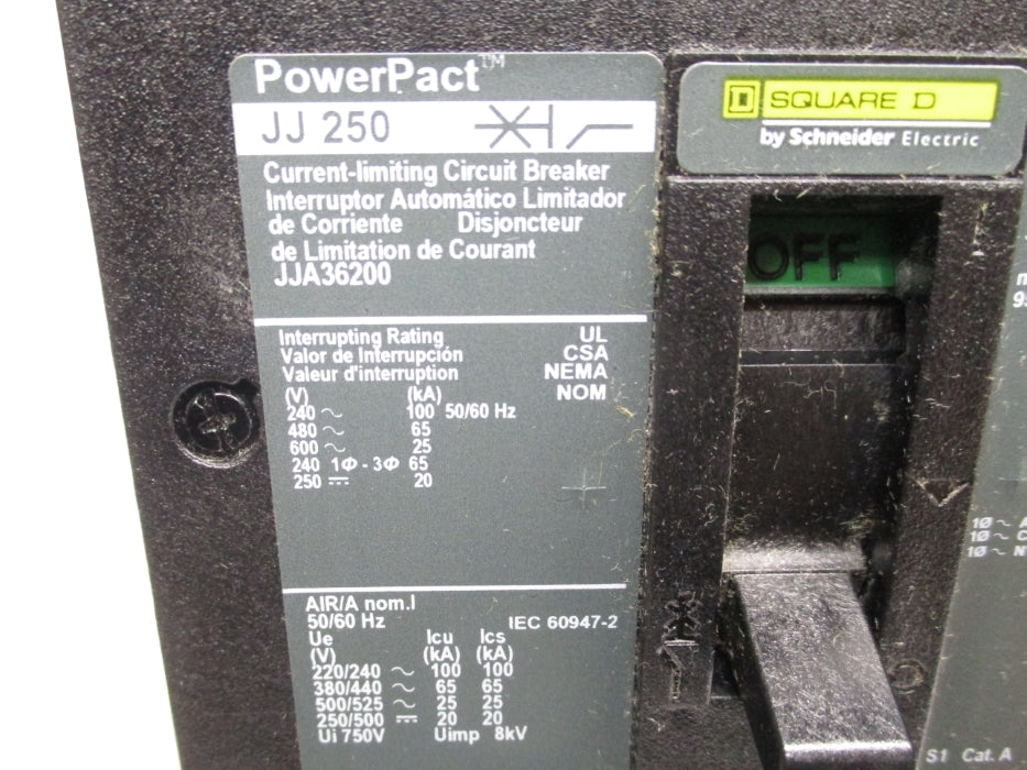 SQUARE D JJA36200 200A 600V NSMP