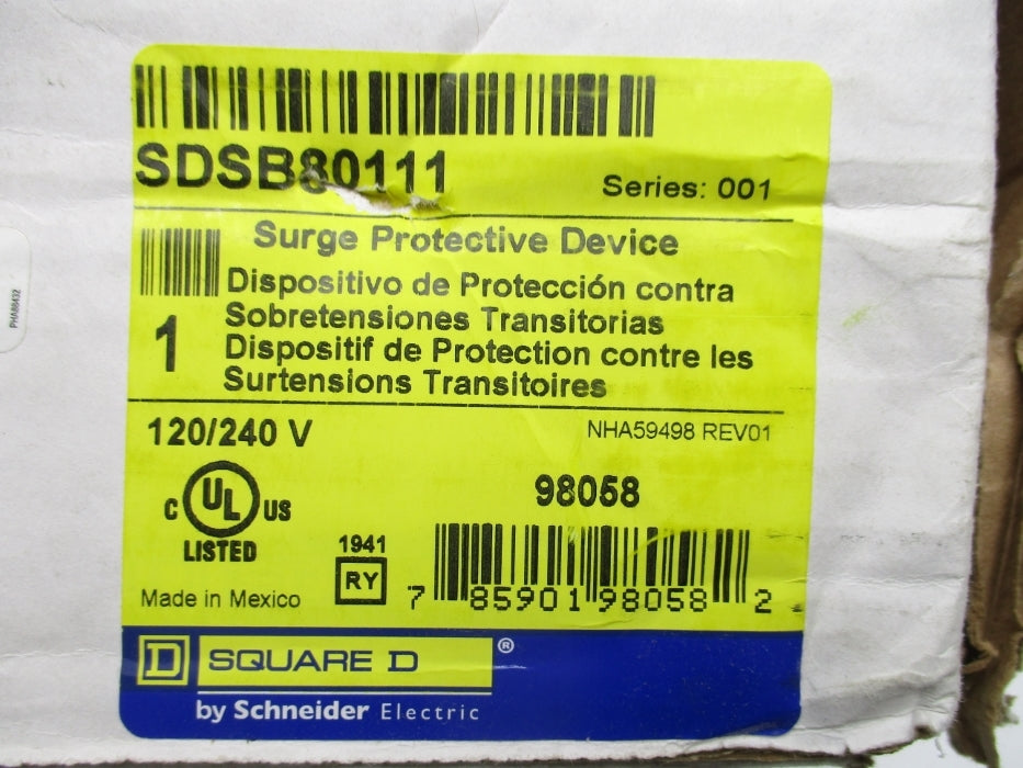 SQUARE D SDSB80111 SER. 001 NSMP