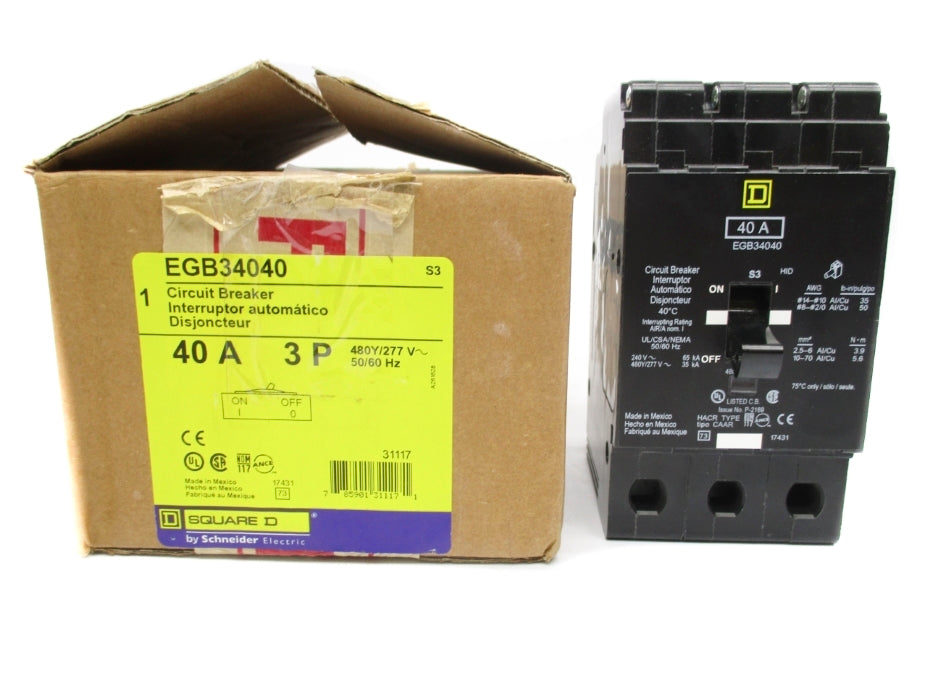 SQUARE D EGB34040 277V 40A NSMP