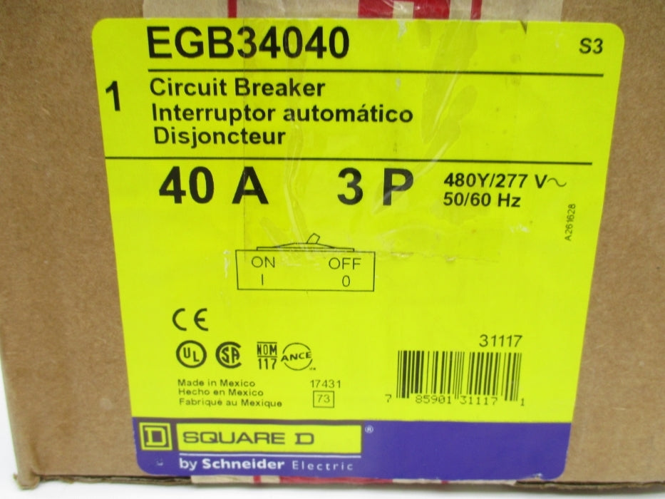 SQUARE D EGB34040 277V 40A NSMP