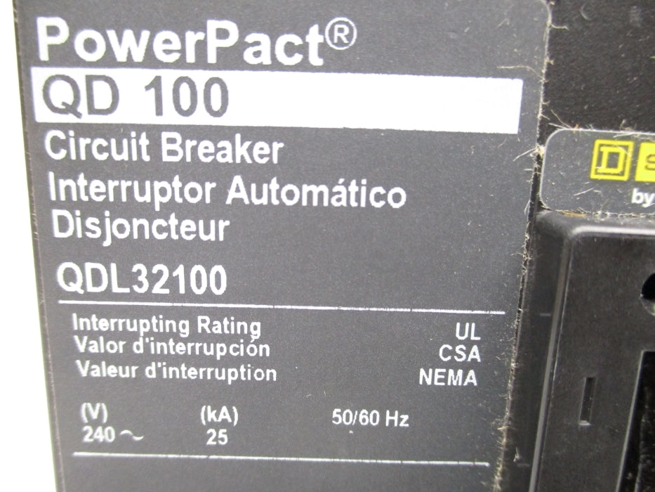 SQUARE D QDL32100 100A 240V NSMP