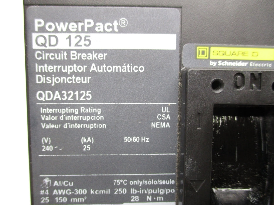 SQUARE D QDA32125 125A 240V NSNP