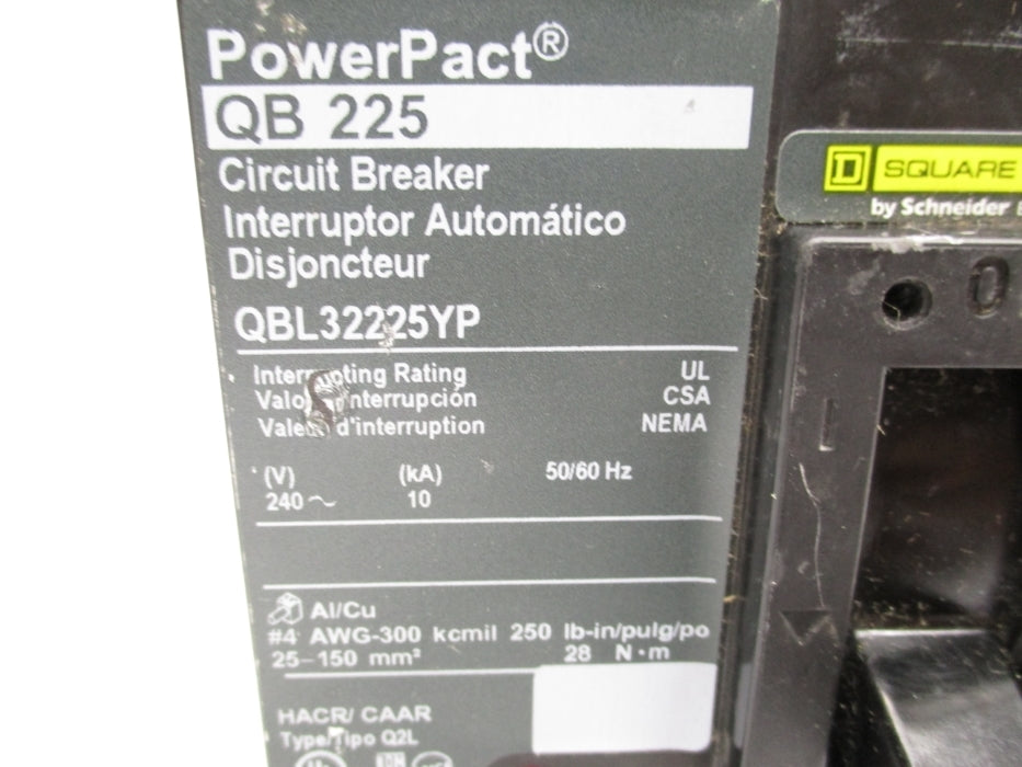 SQUARE D QBL32225YP 240V 225A (AS PICTURED) NSNP