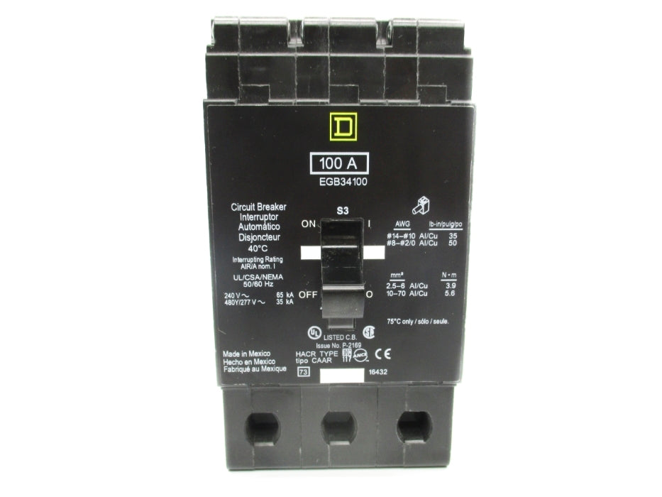 SQUARE D EGB34100 480Y/277V 100A NSNP